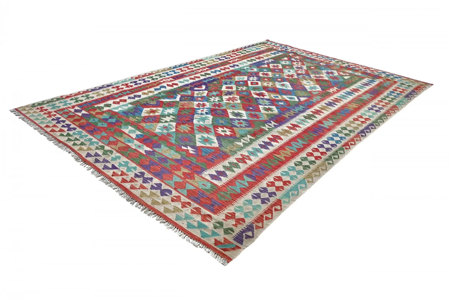 Kelim Afghan 308 X 200 Cm 4 Kelim Afghan 308 X 200 Cm - Afbeelding 2