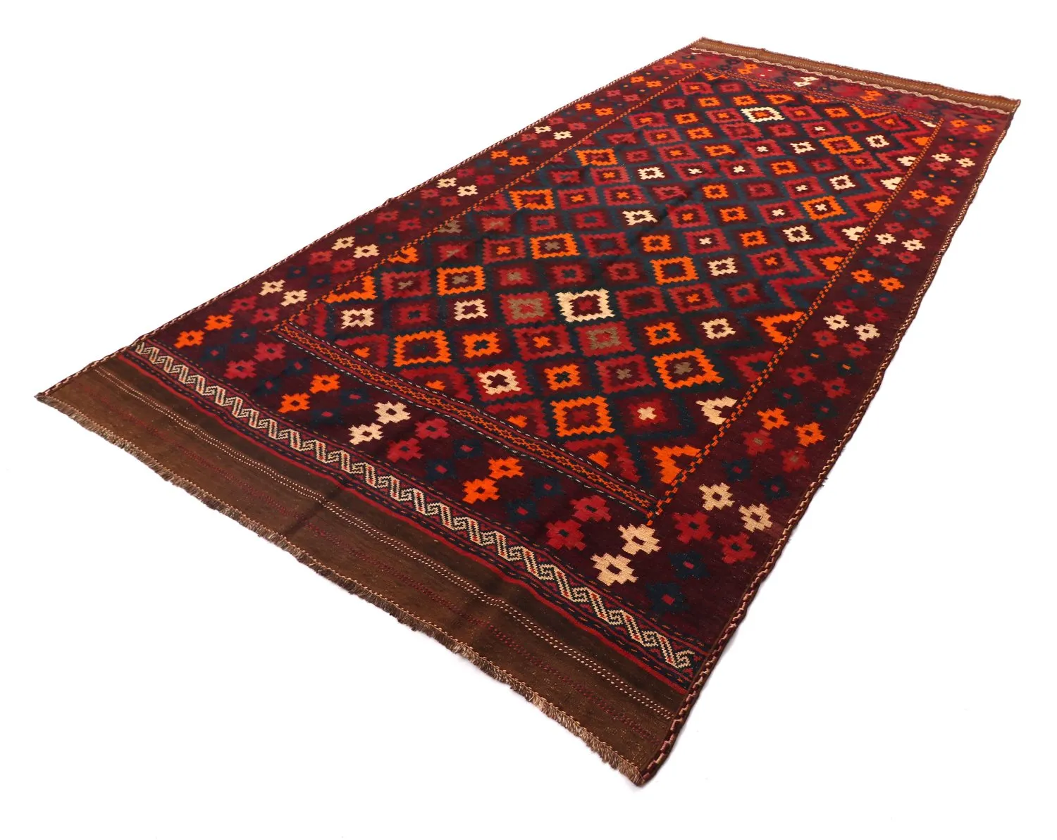 Kelim Afghan 349 X 178 Cm 4 Kelim Afghan 349 X 178 Cm - Afbeelding 2