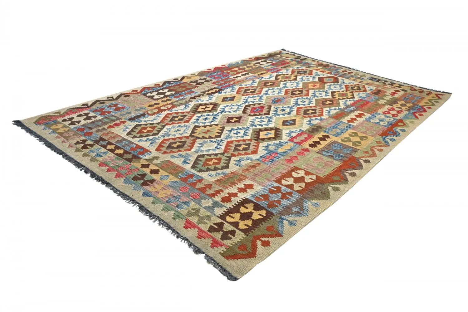 Kelim Afghan 306 X 197 Cm 4 Kelim Afghan 306 X 197 Cm - Afbeelding 2