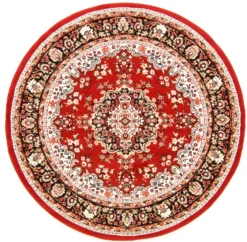Rond Vloerkleed - Peking (rood)