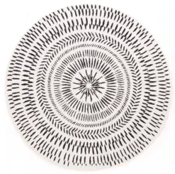 Rond Vloerkleed - Brussels Night (grijs)