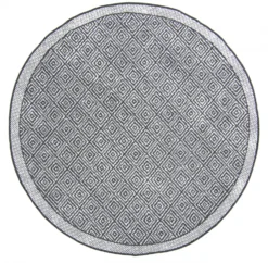 Rond Vloerkleed - Monsaraz (zwart) -Tapijt Winkel brussels weave 20.5323 night 02 matta carpet teppich 01rr.jpg
