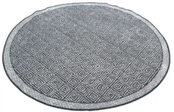 Rond Vloerkleed - Monsaraz (zwart) -Tapijt Winkel brussels weave 20.5323 night 02 matta carpet teppich 02rr.jpg