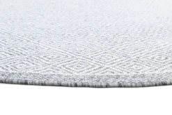 Rond Vloerkleed - Monsaraz (grijs) -Tapijt Winkel brussels weave 20.5323 silver 01 matta carpet teppich 03rr.jpg