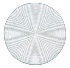 Rond Vloerkleed - Ferragudo (groene) -Tapijt Winkel brussels weave 20.5337 green 02 matta carpet teppich 01rr.jpg