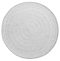 Rond Vloerkleed - Ferragudo (grijs) -Tapijt Winkel brussels weave 20.5337 silver 02 matta carpet teppich 01rr.jpg