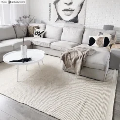 Wollen-vloerkleed - Coastal (creme) -Tapijt Winkel coastal coastal creme.jpg