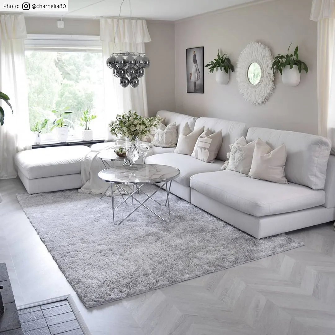 Hoogpolig Vloerkleed - Cosy (zilver) 4 Hoogpolig Vloerkleed - Cosy (zilver) - Afbeelding 2