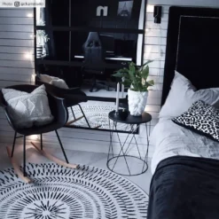 Rond Vloerkleed - Brussels Night (grijs) -Tapijt Winkel credbilder mall brussels night3.jpg