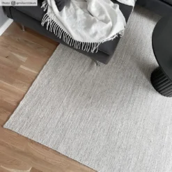 Wollen-vloerkleed - Dhurry (natuur) -Tapijt Winkel dhurry natur millas.jpg