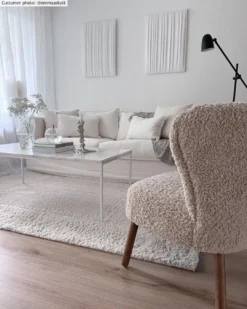 Hoogpolig Vloerkleed - Kanvas (beige) -Tapijt Winkel emmaaskytt kanvasbeige.jpg