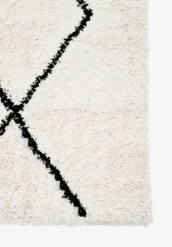 Hoogpolig Vloerkleed - Marsa (zwart/wit) -Tapijt Winkel flora.palio .plo6019a.blackwhite marsa svartvit ryamatta faux fur carpet hochflorteppiche 03 new.jpg