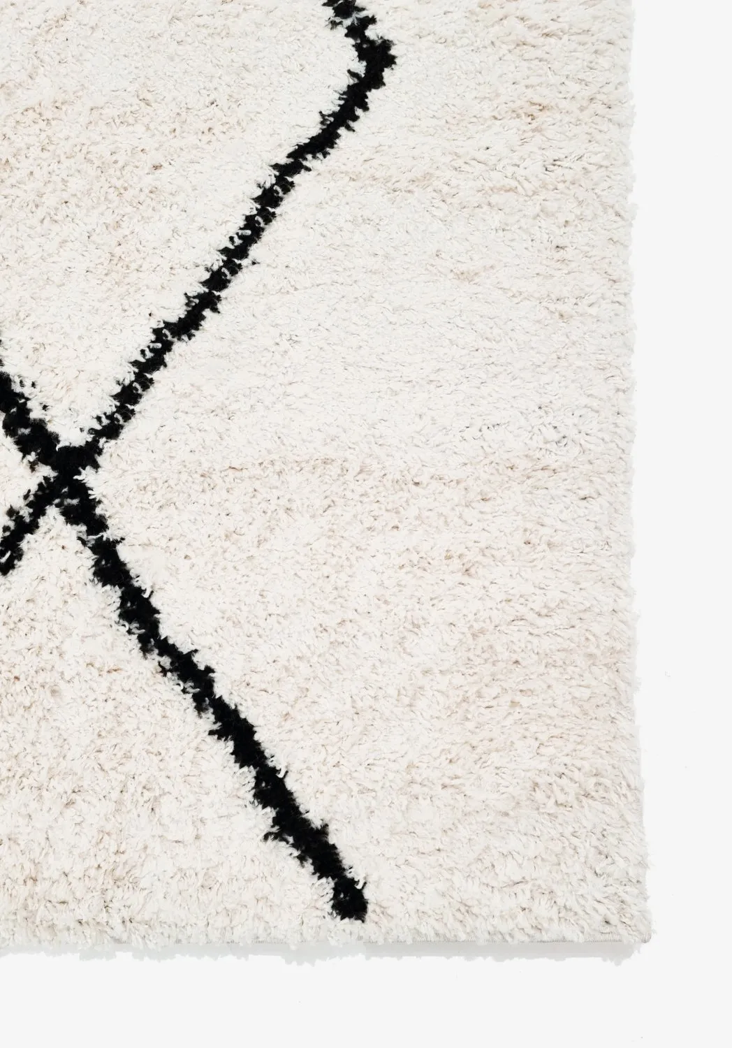 Hoogpolig Vloerkleed - Marsa (zwart/wit) - Afbeelding 5