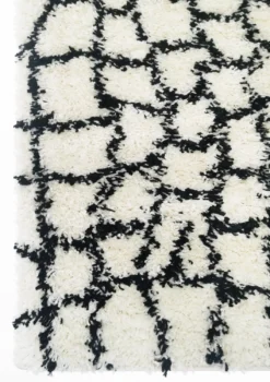 Hoogpolig Vloerkleed - Taverna (zwart/wit) -Tapijt Winkel flora.palio .plo6021a.black white taverna svartvit ryamatta faux fur carpet hochflorteppiche 1 3.9copy.jpg