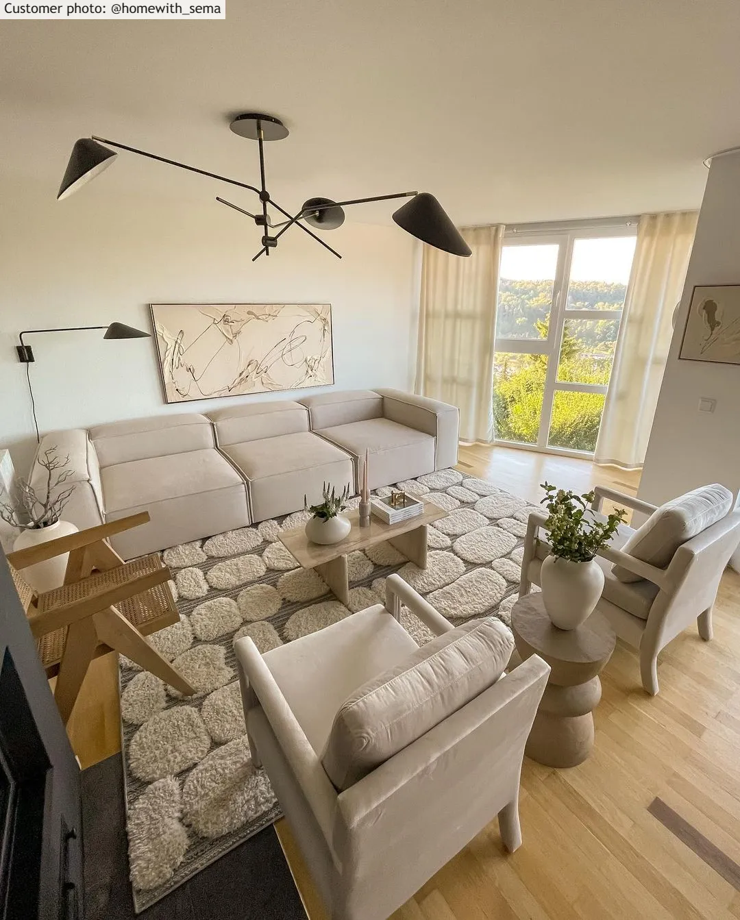 Hoogpolig Vloerkleed - Fondi (beige) 5 Hoogpolig Vloerkleed - Fondi (beige) - Afbeelding 3