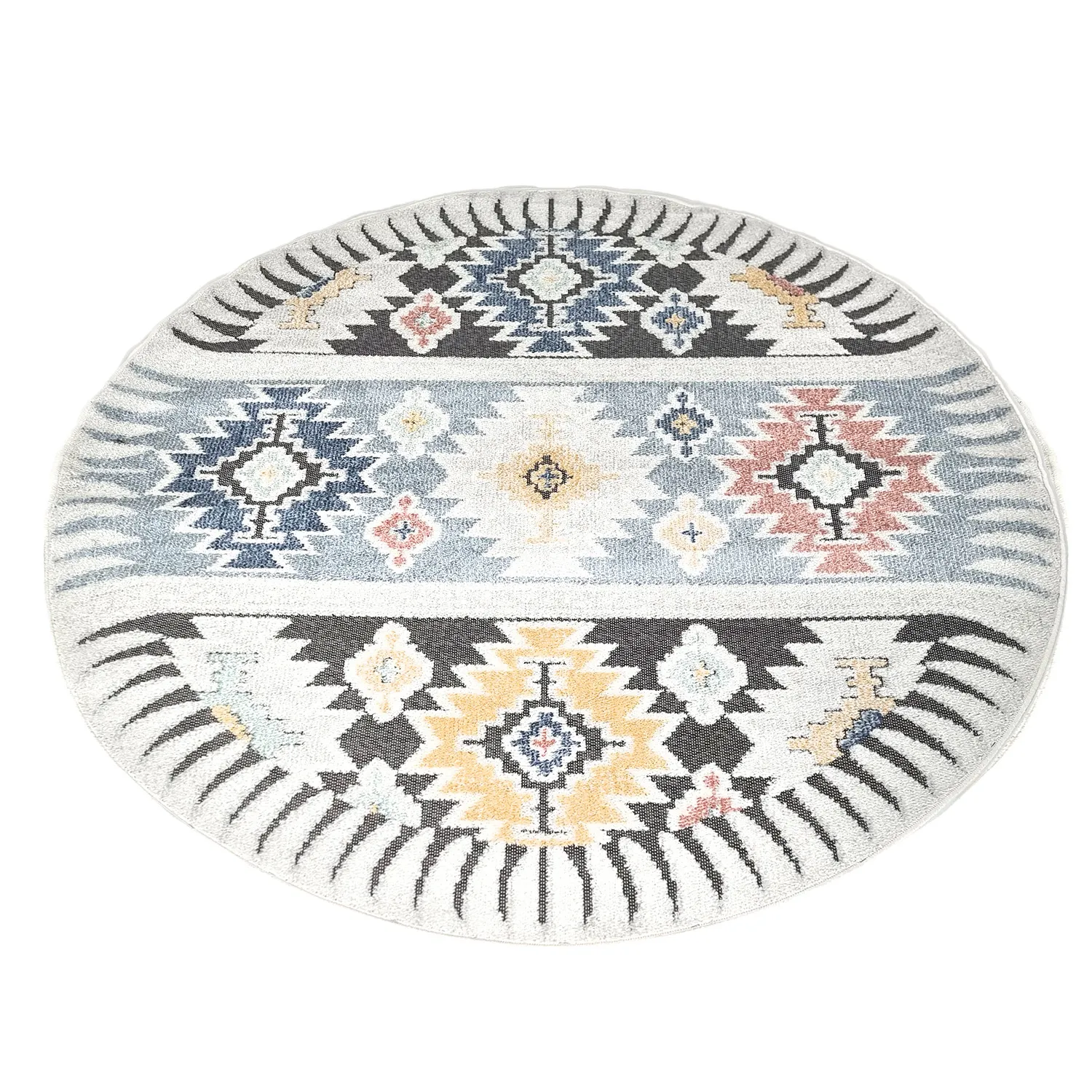 Ronde Vloerkleden - Indoor/Outdoor Sahara (blauw/multi) - Afbeelding 3