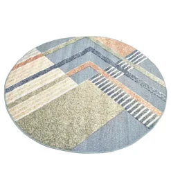 Ronde Vloerkleden - Indoor/Outdoor Trivia (blauw/multi) -Tapijt Winkel in out trivia bla multi gold grey caprice b0459b.lmd .goldgrey matta carpet teppich 02rr.jpg
