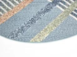 Ronde Vloerkleden - Indoor/Outdoor Trivia (blauw/multi) -Tapijt Winkel in out trivia bla multi gold grey caprice b0459b.lmd .goldgrey matta carpet teppich 03rr.jpg