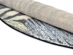 Ronde Vloerkleden - Indoor/Outdoor Maui (zwart/multi) -Tapijt Winkel inout maui svartmulti caprice b0860a lmb lgreendnavy matta carpet teppich 03rr.jpg