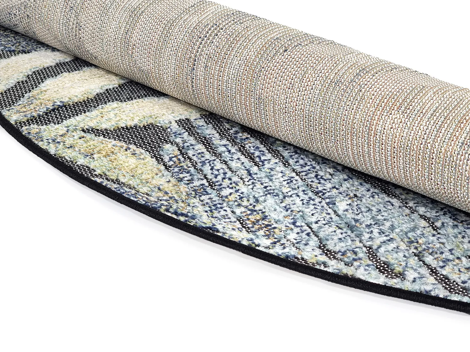 Ronde Vloerkleden - Indoor/Outdoor Maui (zwart/multi) - Afbeelding 3