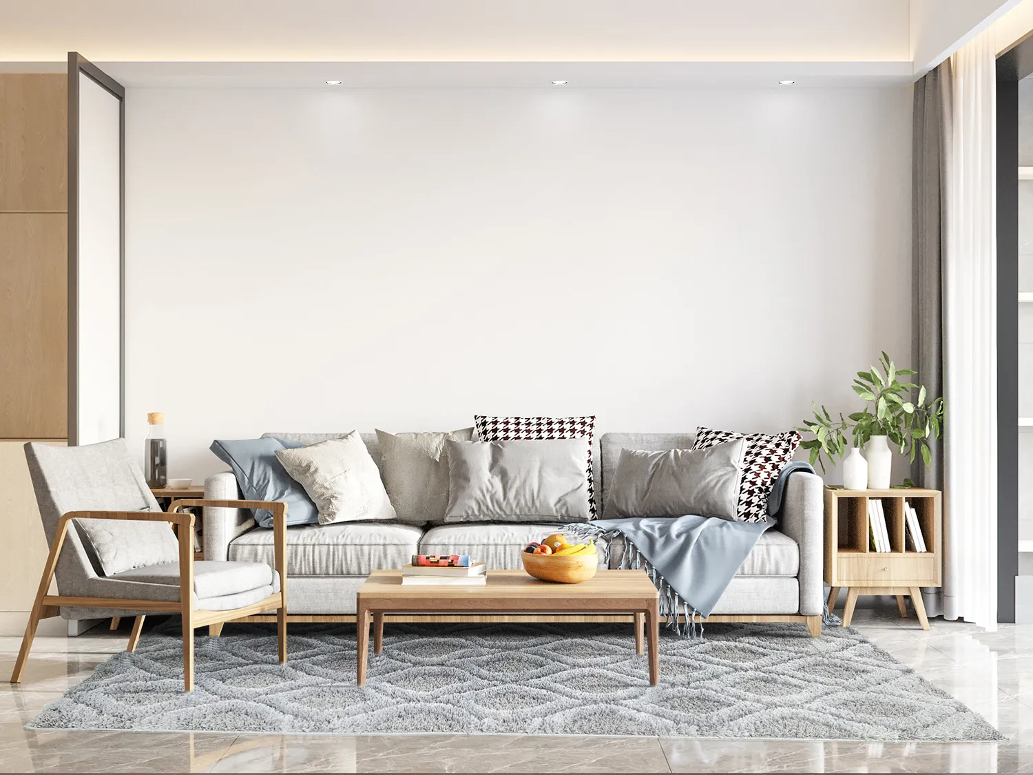 Hoogpolig Vloerkleed - Everett (grijs) 4 Hoogpolig Vloerkleed - Everett (grijs) - Afbeelding 2