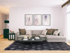 Hoogpolig Vloerkleed - Everett (zwart)