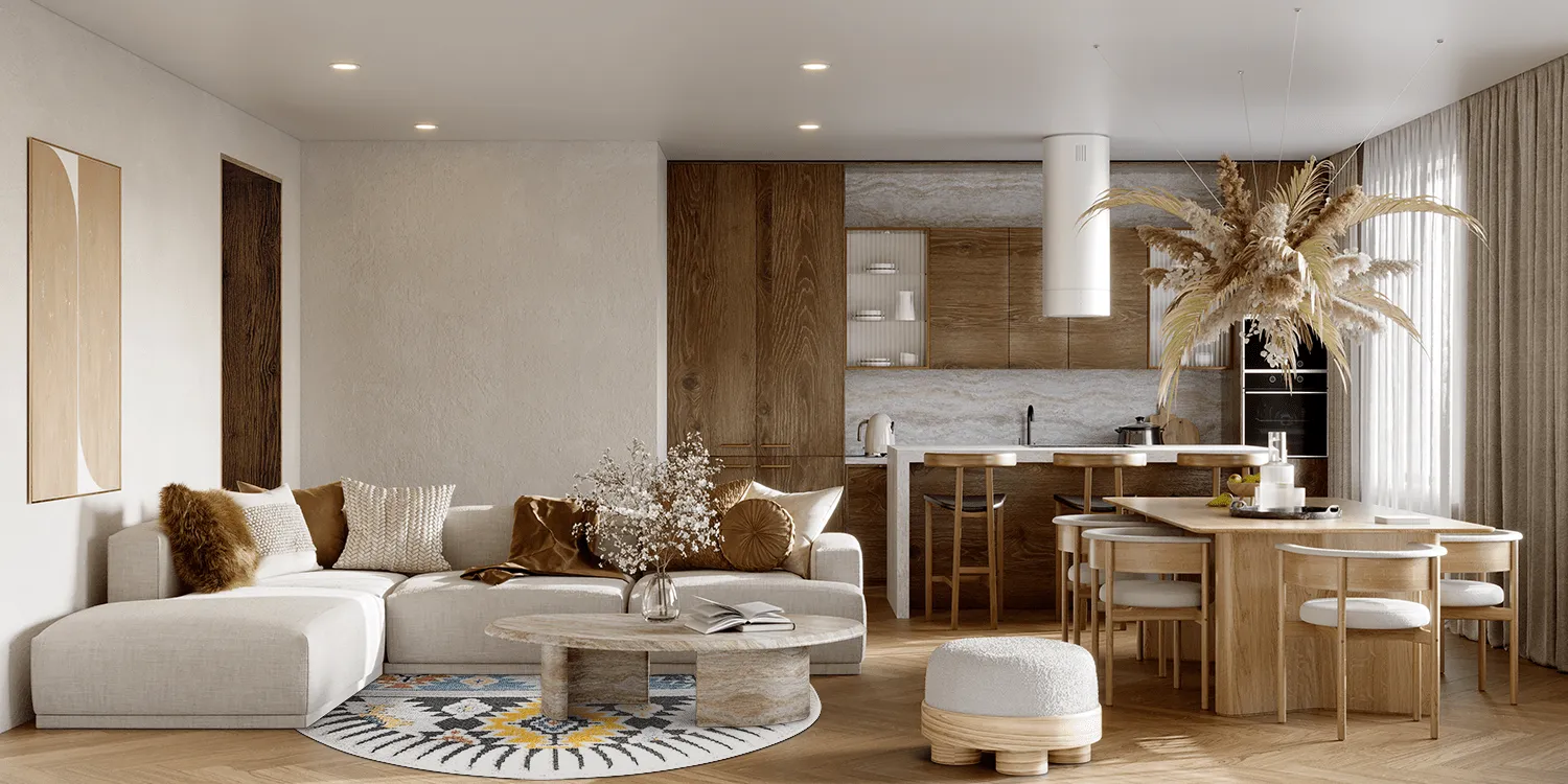 Ronde Vloerkleden - Indoor/Outdoor Sahara (blauw/multi) - Afbeelding 7