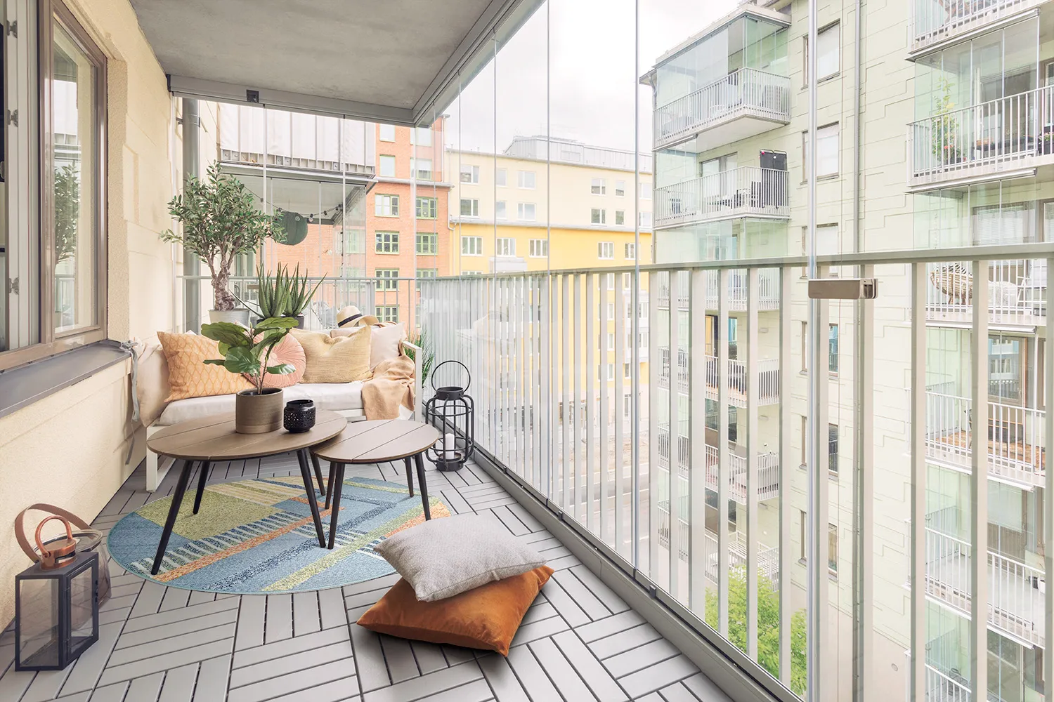 Ronde Vloerkleden - Indoor/Outdoor Trivia (blauw/multi) - Afbeelding 4