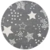 Kindervloerkleed - Stars Rond (grijs) -Tapijt Winkel kinderteppich anime 9387 grau 120x120 rund.jpg