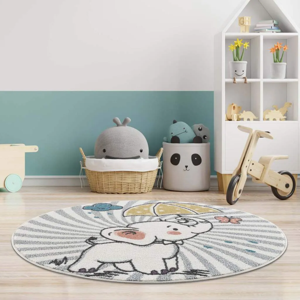 Kindervloerkleed - Elephant Rond (multi) 4 Kindervloerkleed - Elephant Rond (multi) - Afbeelding 2