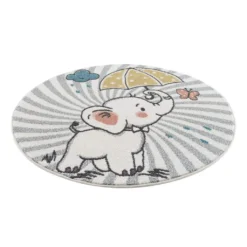 Kindervloerkleed - Elephant Rond (multi) 9 Kindervloerkleed - Elephant Rond (multi) -Tapijt Winkel kinderteppich anime 9388 creme 120x120 rund 6.jpg