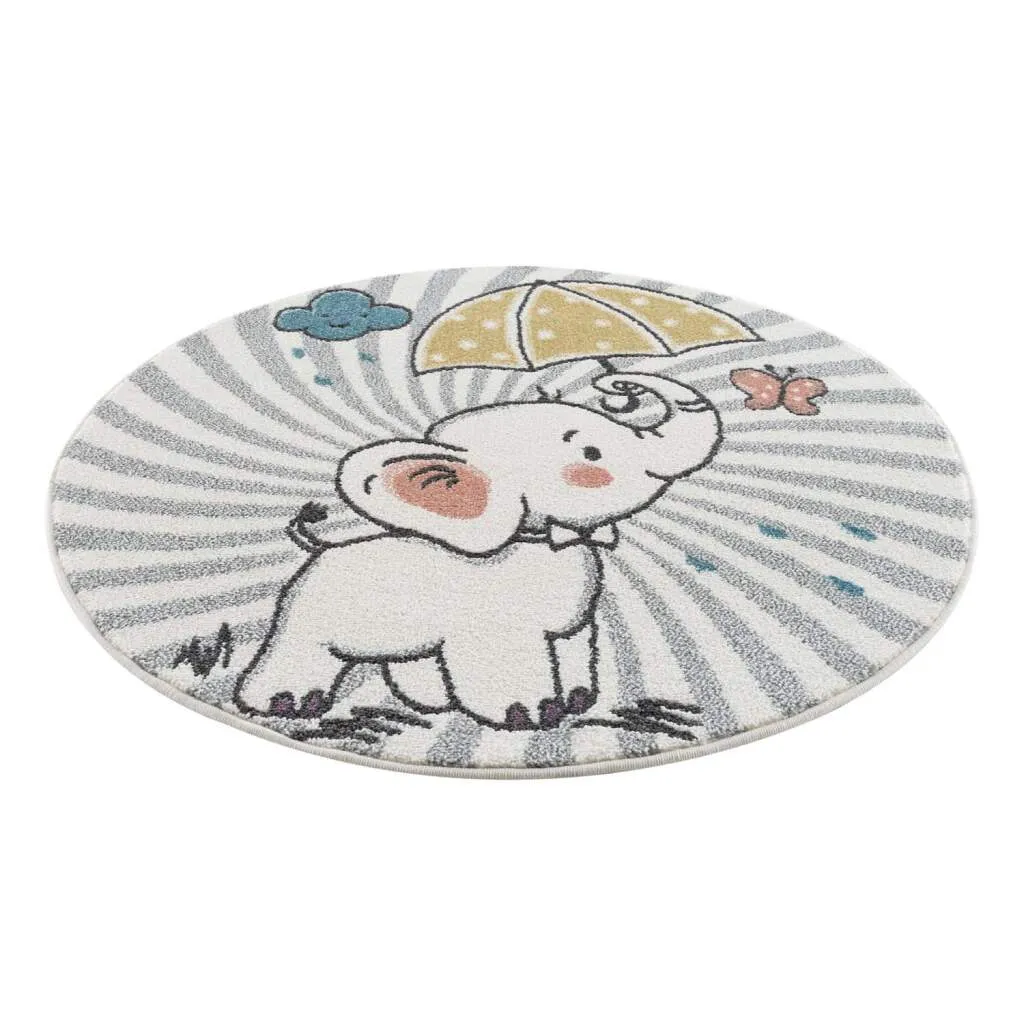 Kindervloerkleed - Elephant Rond (multi) 6 Kindervloerkleed - Elephant Rond (multi) - Afbeelding 4