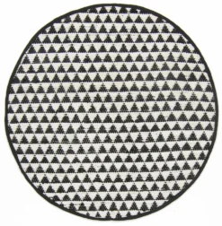 Ronde Vloerkleden - Lindby (zwart/wit)