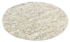 Ronde Vloerkleden - Luna (beige) -Tapijt Winkel luna beige r wool ullmatta wollteppich02rr.jpg