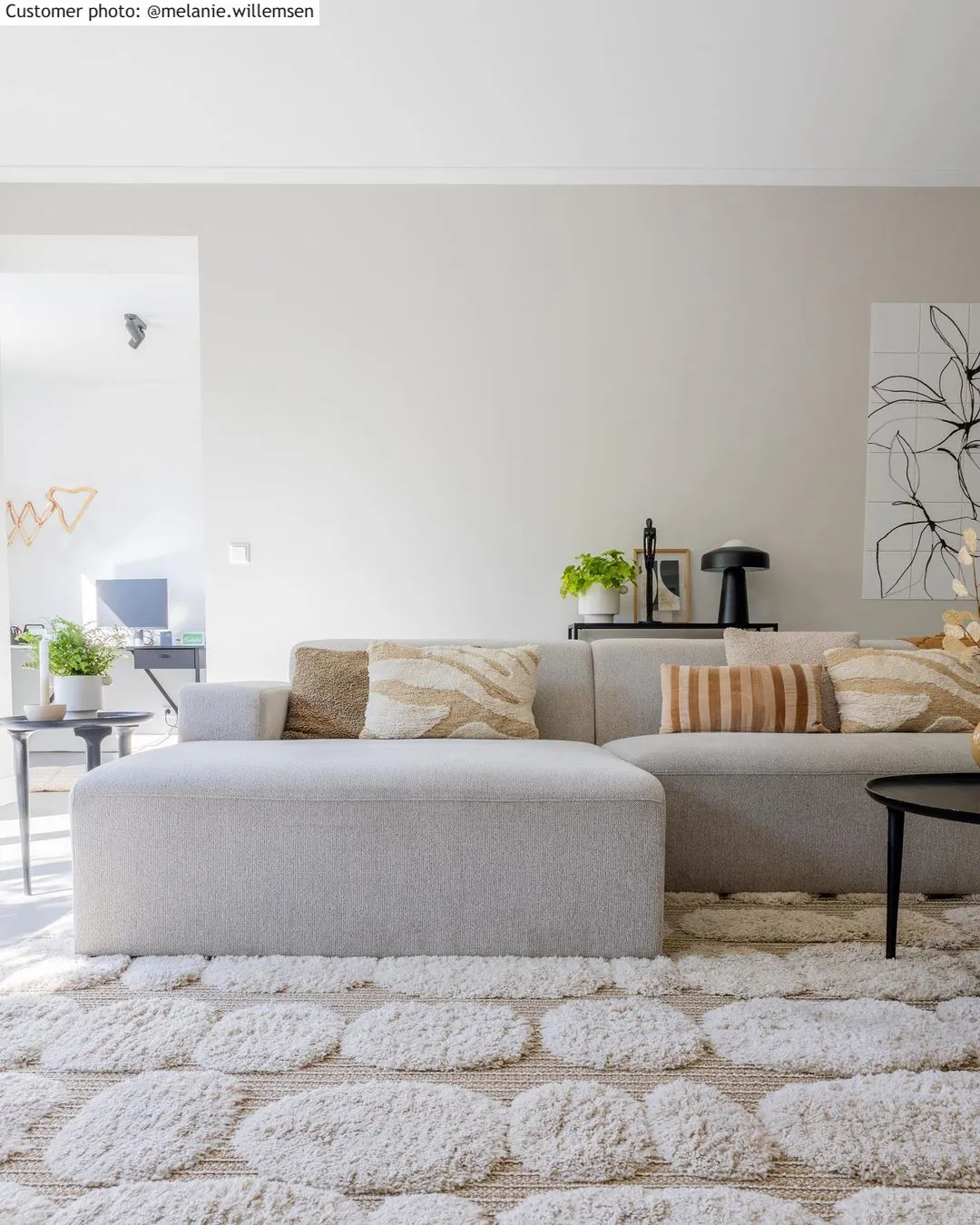 Hoogpolig Vloerkleed - Fondi (beige) 4 Hoogpolig Vloerkleed - Fondi (beige) - Afbeelding 2