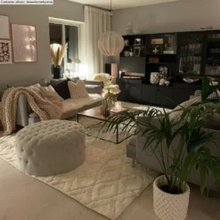 Hoogpolig Vloerkleed - Everett (offwhite) -Tapijt Winkel newhomebynina everett 76294.jpg