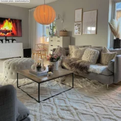 Hoogpolig Vloerkleed - Everett (offwhite) -Tapijt Winkel newhomebynina everett.jpg