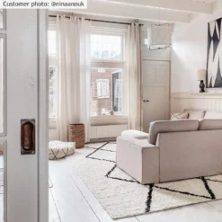 Hoogpolig Vloerkleed - Marsa (zwart/wit) -Tapijt Winkel ninaanouk marsasvartvit.jpg