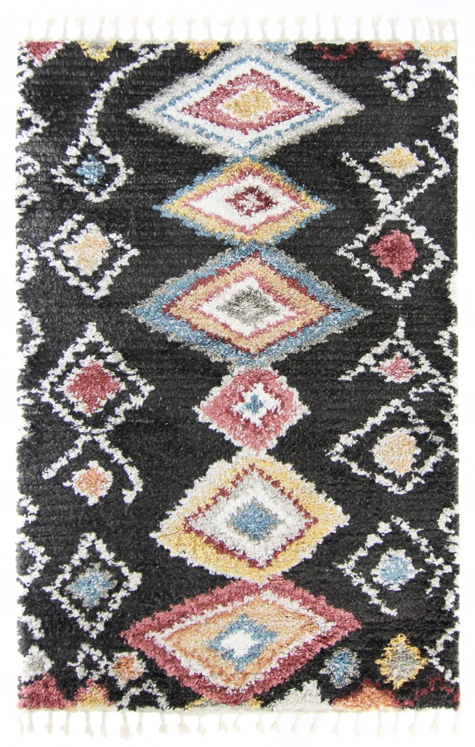 Hoogpolig Vloerkleed - Macchia (zwart/multi) 3 Hoogpolig Vloerkleed - Macchia (zwart/multi)