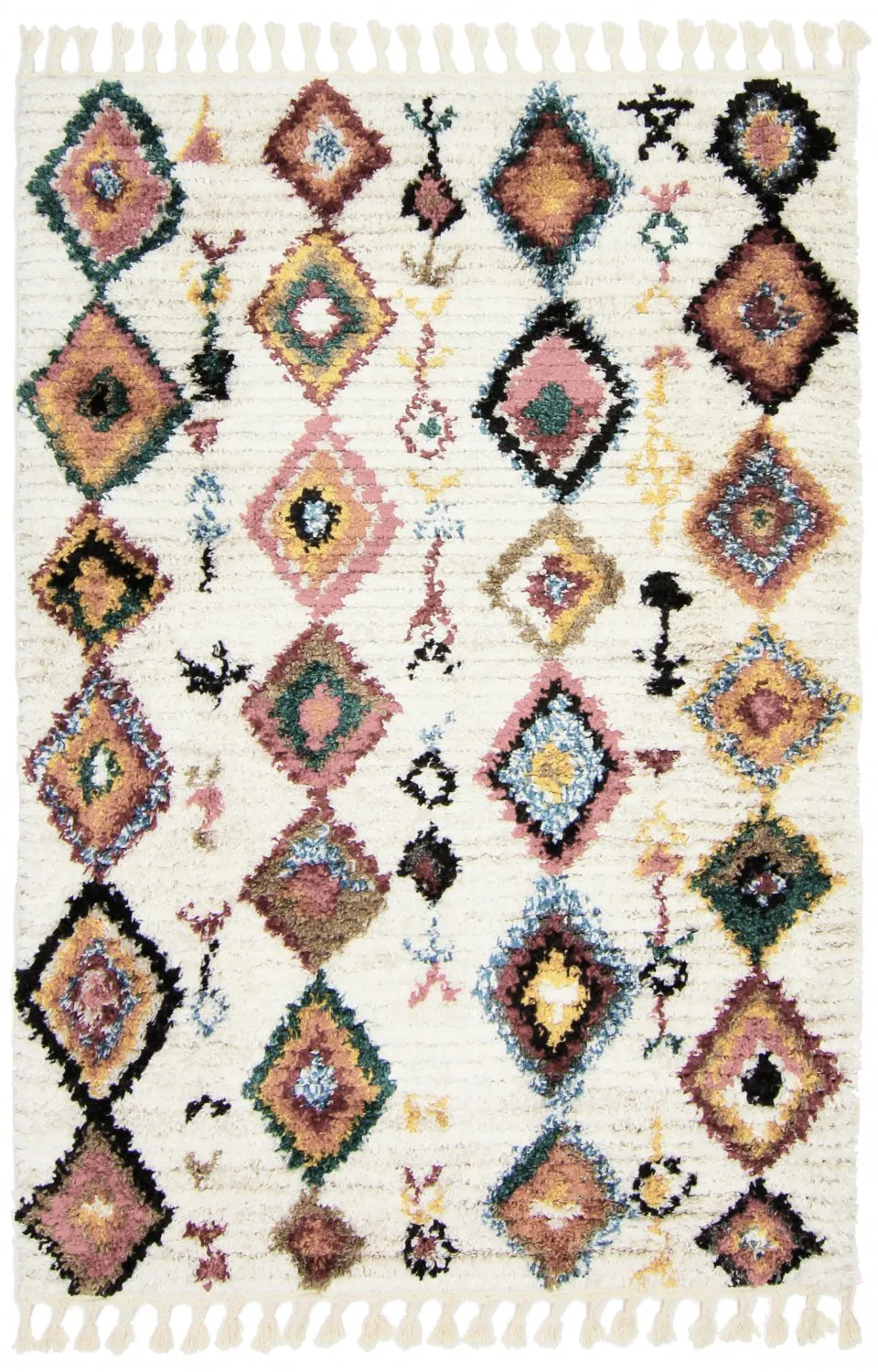 Hoogpolig Vloerkleed - Sezze (beige/multi)