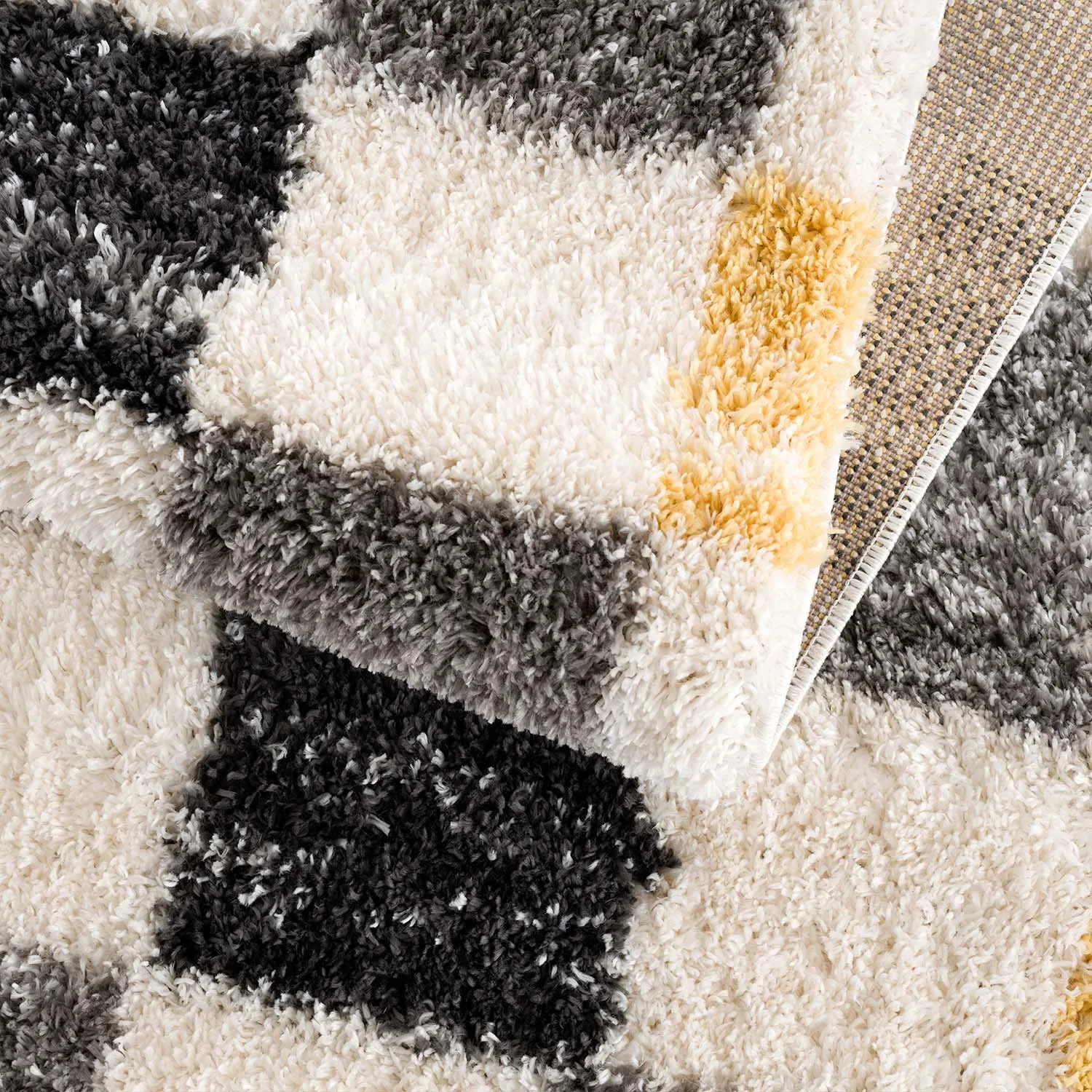 Hoogpolig Vloerkleed - Tellaro (grijs-geel) 7 Hoogpolig Vloerkleed - Tellaro (grijs-geel) - Afbeelding 5