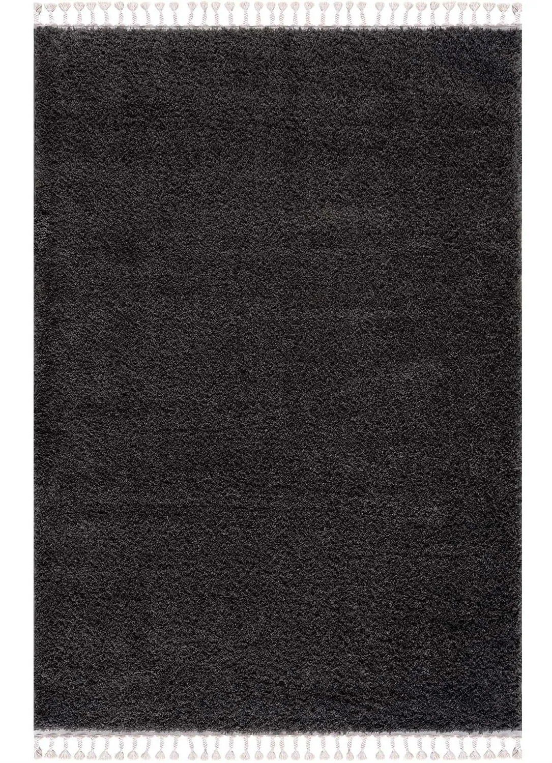 Hoogpolig Vloerkleed - Cudillero (zwart/antraciet)