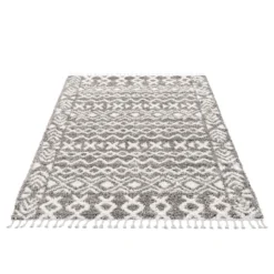 Hoogpolig Vloerkleed - Loja (grijs) -Tapijt Winkel pulpyshaggy a514 gray6.jpg