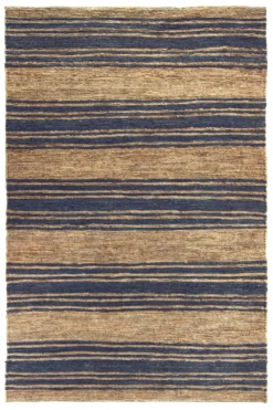 Jute-vloerkleed - Kayes (jute/blauw)