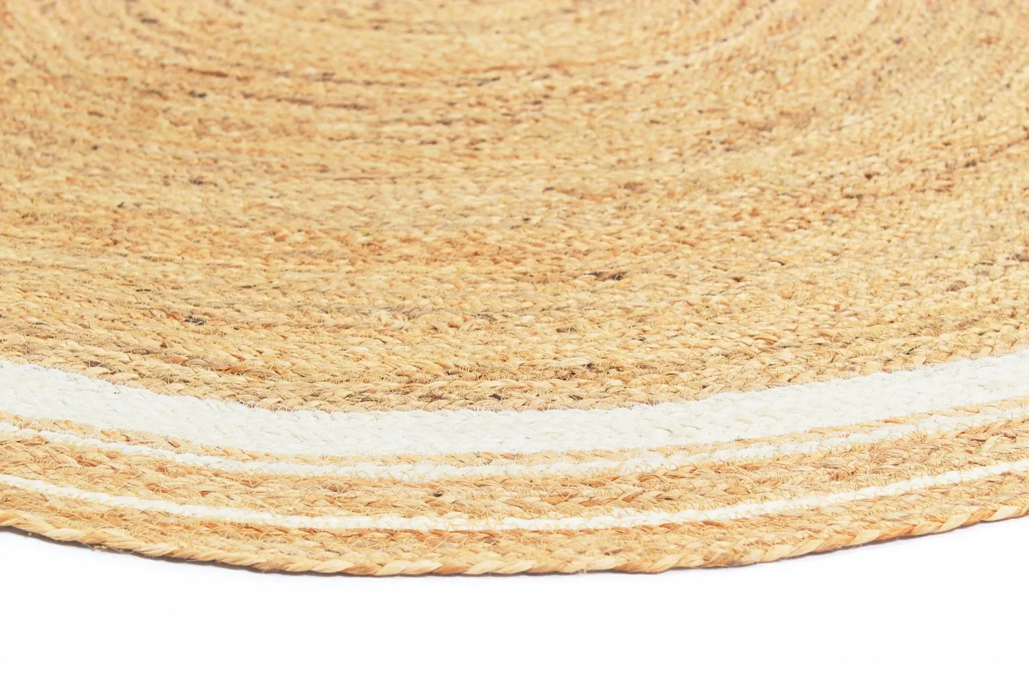Ronde Vloerkleden - Bundi (jute/wit) - Afbeelding 3