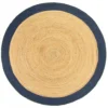 Ronde Vloerkleden - Taki (jute/blauw) -Tapijt Winkel rp 742.taki .jute .round runda mattor taki jute bla matta carpet teppich 01copy.jpg
