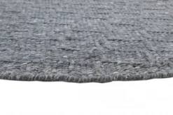 Ronde Vloerkleden - Rut (Donkergrijs) -Tapijt Winkel rut dark grey r wool ullmatta wollteppich03rr.jpg