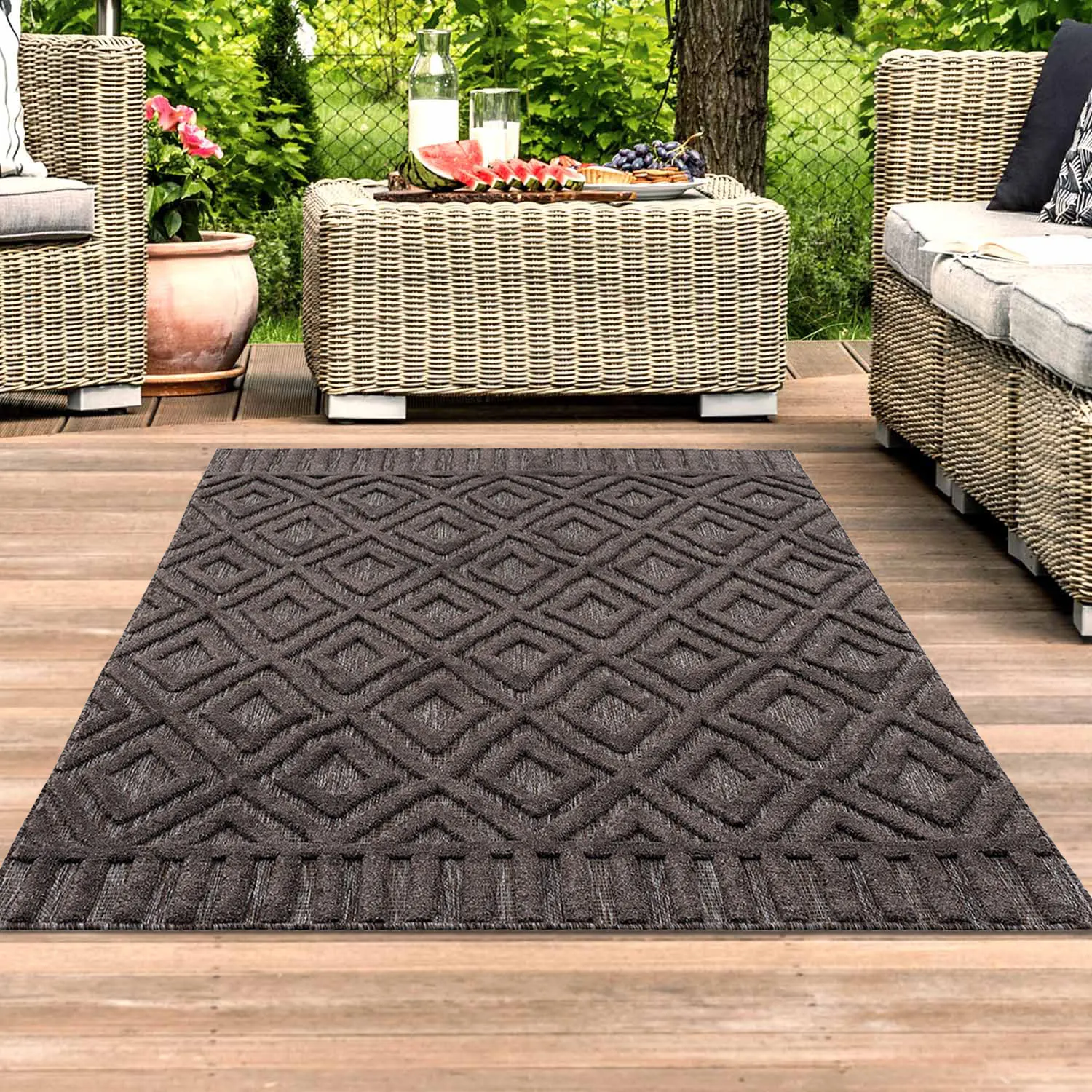 Shaggy Indoor-Outdoor - Lancaster (antraciet) 4 Shaggy Indoor-Outdoor - Lancaster (antraciet) - Afbeelding 2