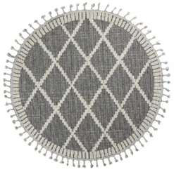 Ronde Vloerkleden - Indoor/Outdoor Alexandria (donker Grijs)