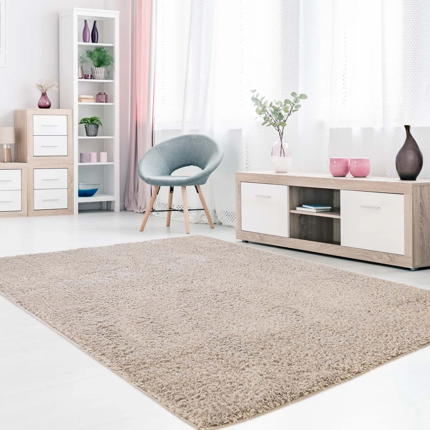 Hoogpolig Vloerkleed - Soft Shine (beige) 10 Hoogpolig Vloerkleed - Soft Shine (beige) - Afbeelding 8